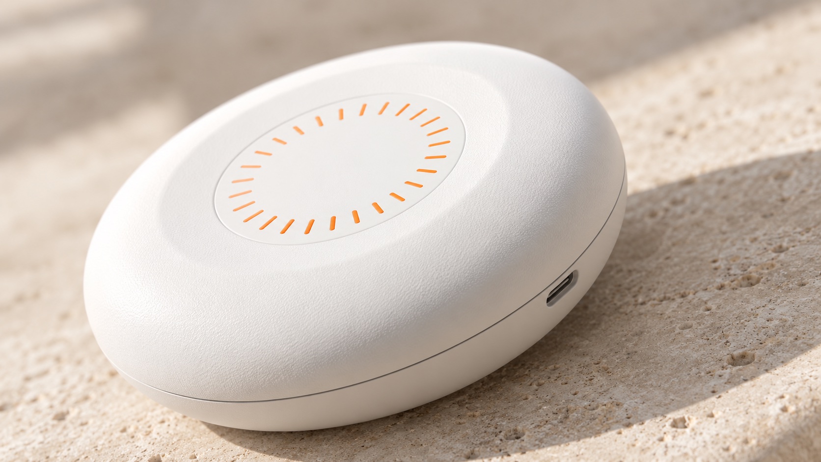 Close-up of the AESISENSE wearable health sensor